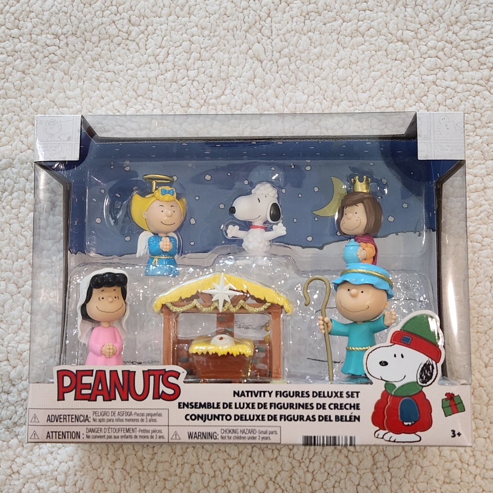 NEW Peanuts Nativity Figures Deluxe Set